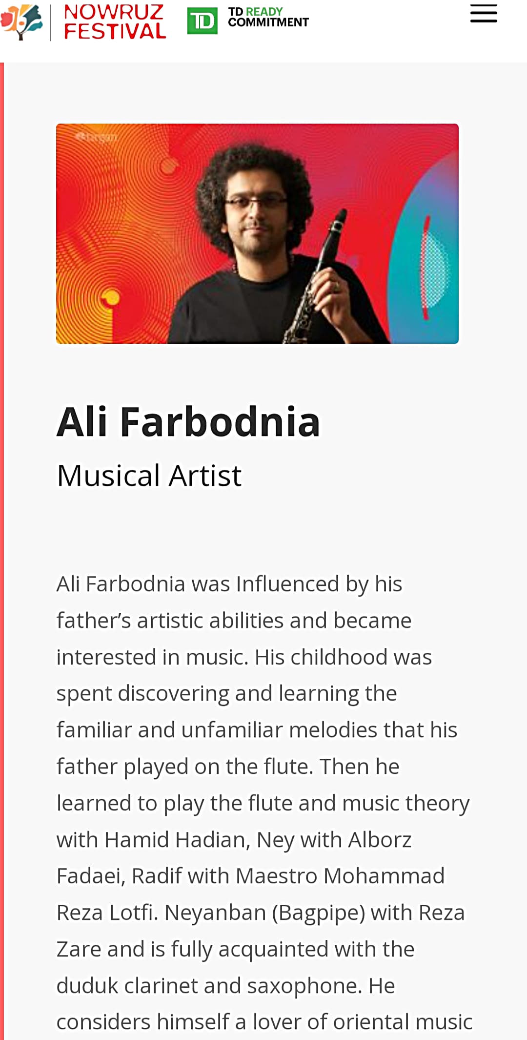 Tirgan Festival Main